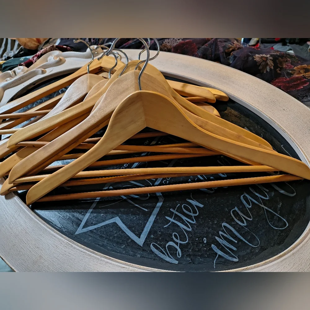 Wooden Clothes Hangers Set 2